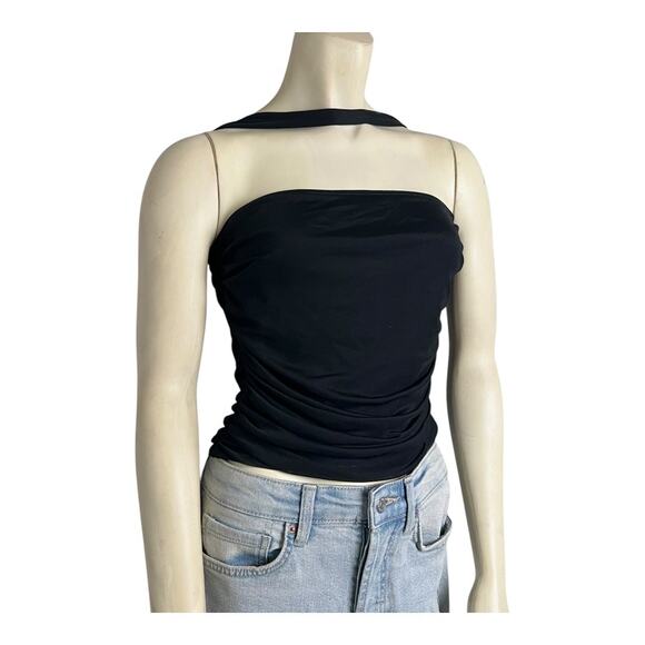 Y2K Style Shirt Top Trashy Club Party Dark Goth Whimsy Drama Black - Picture 1 of 7